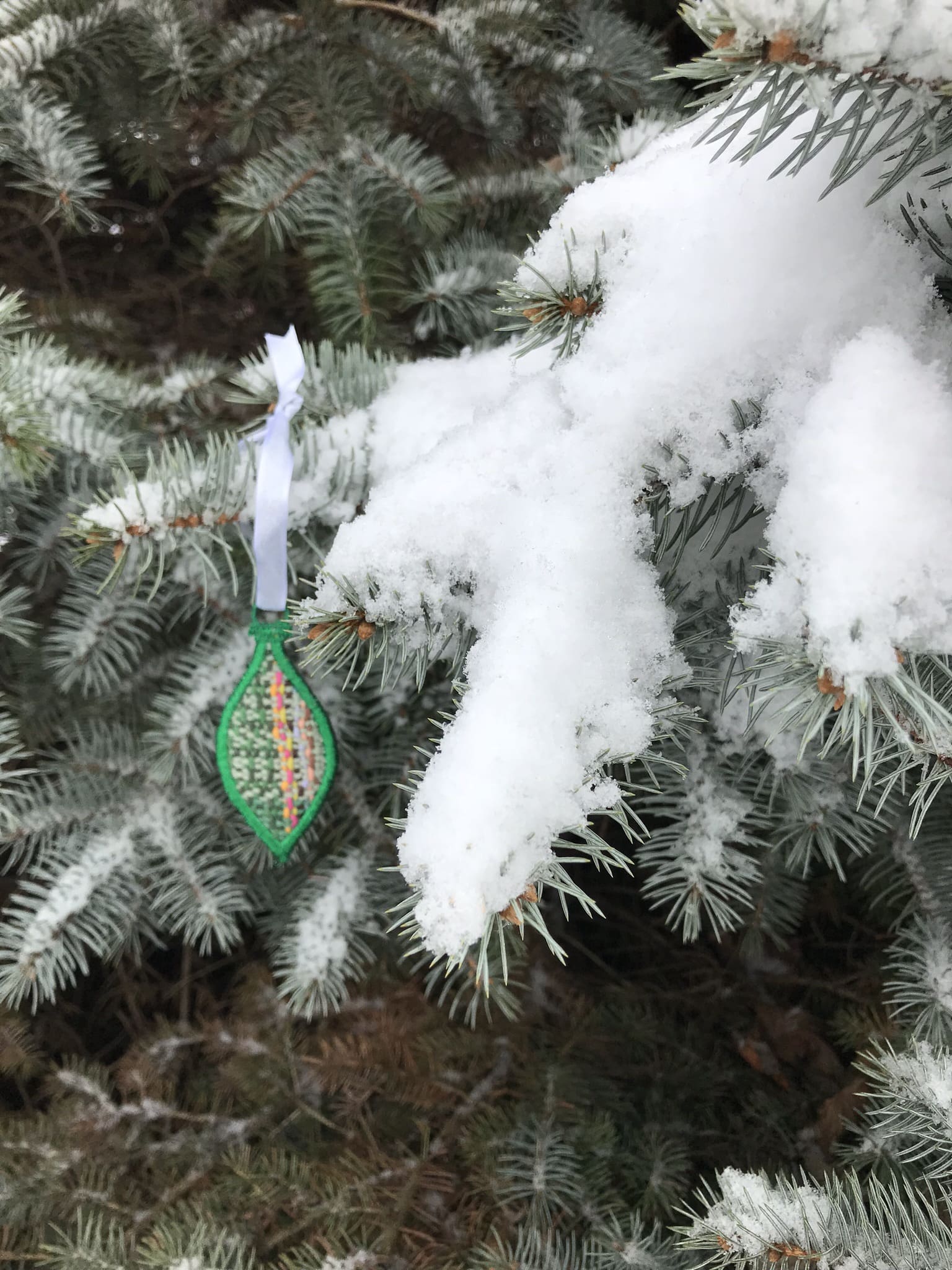 Green Woven Ornament